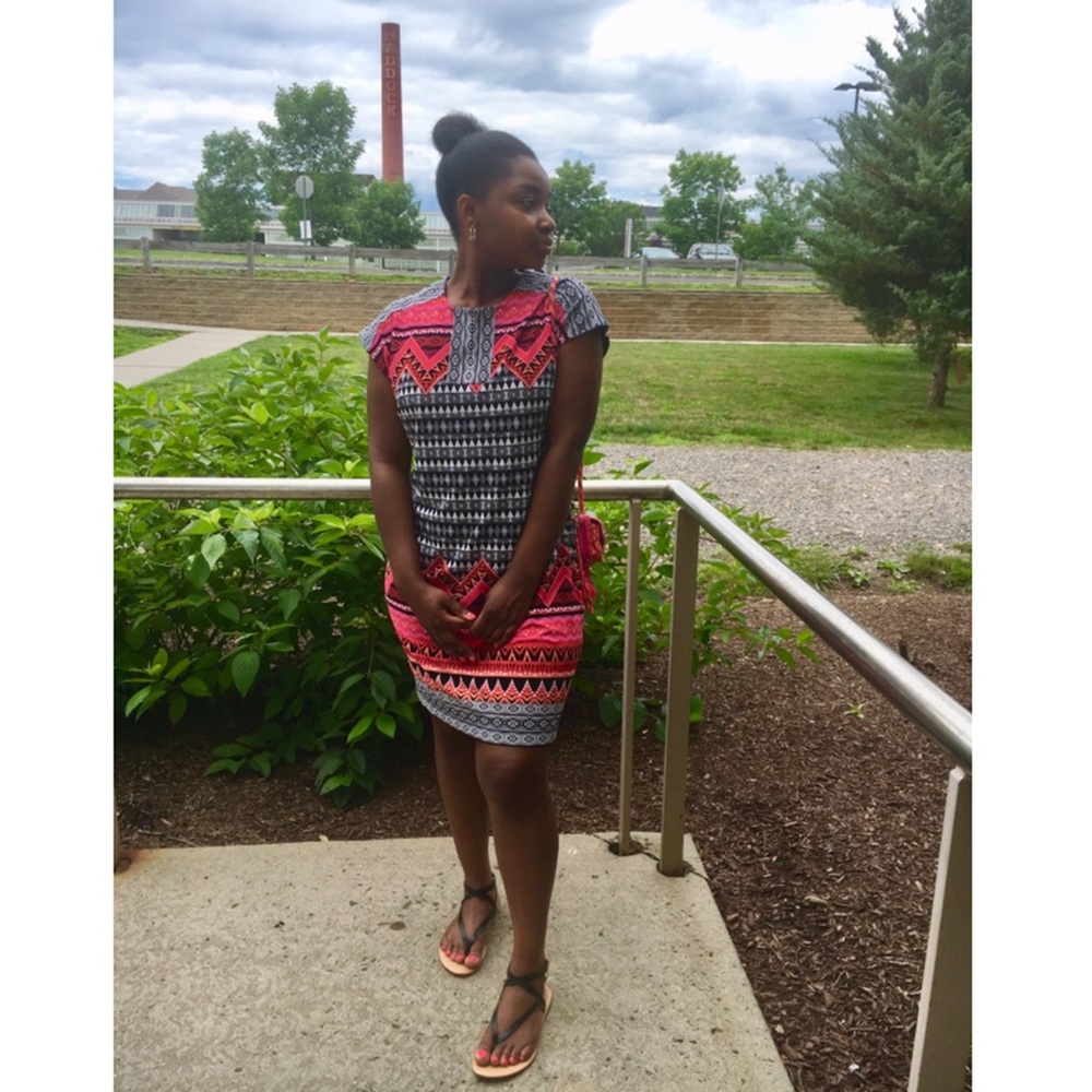Sandra Darren Tribal Shift Dress